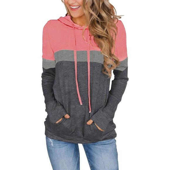 Tops - Women's Long Sleeve Hoodie Pullover Casual Tops Lightweight Fall Fashion